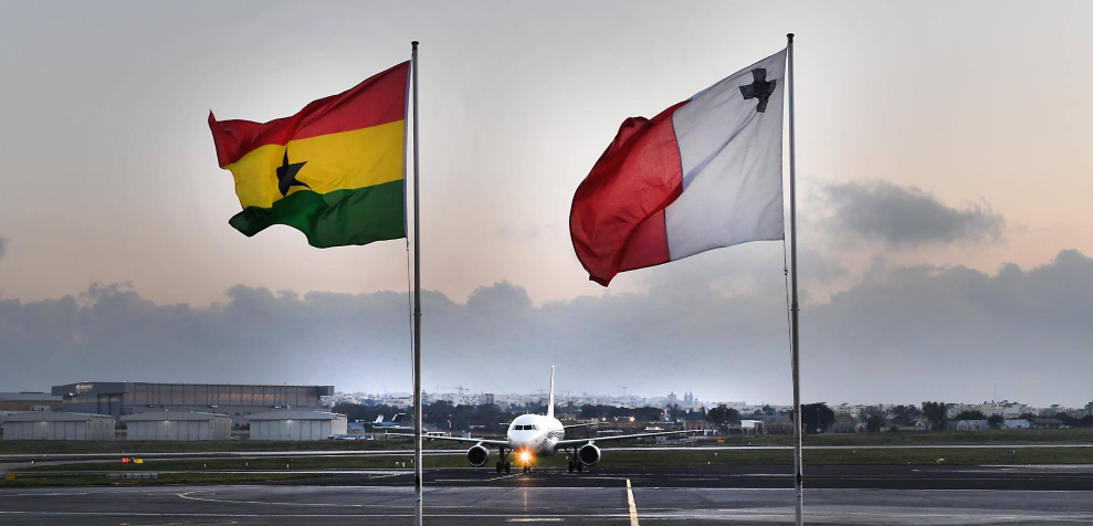 malta ghana flags